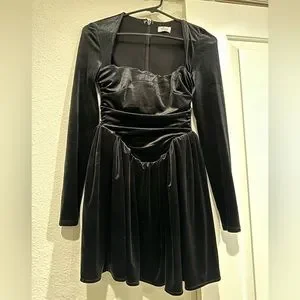 princess polly baby blue dress Velvet Dresses main image 0